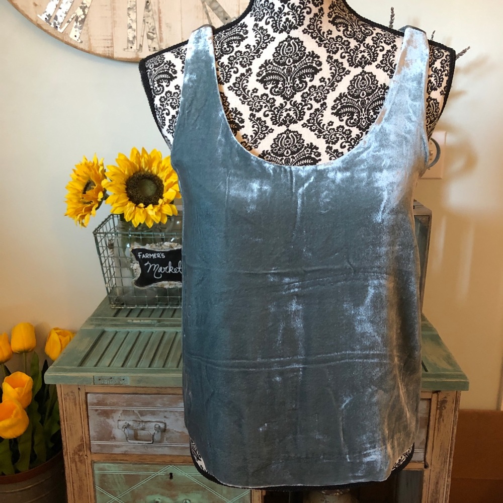 New! NWT J.Crew Velvet Tank Top Sleeveless Cami Green XS